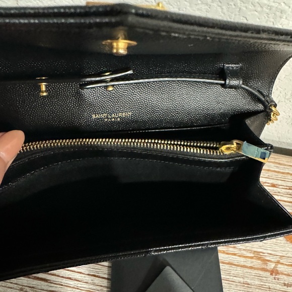 YSL Monogram Chain Wallet Black - Picture 6 of 11